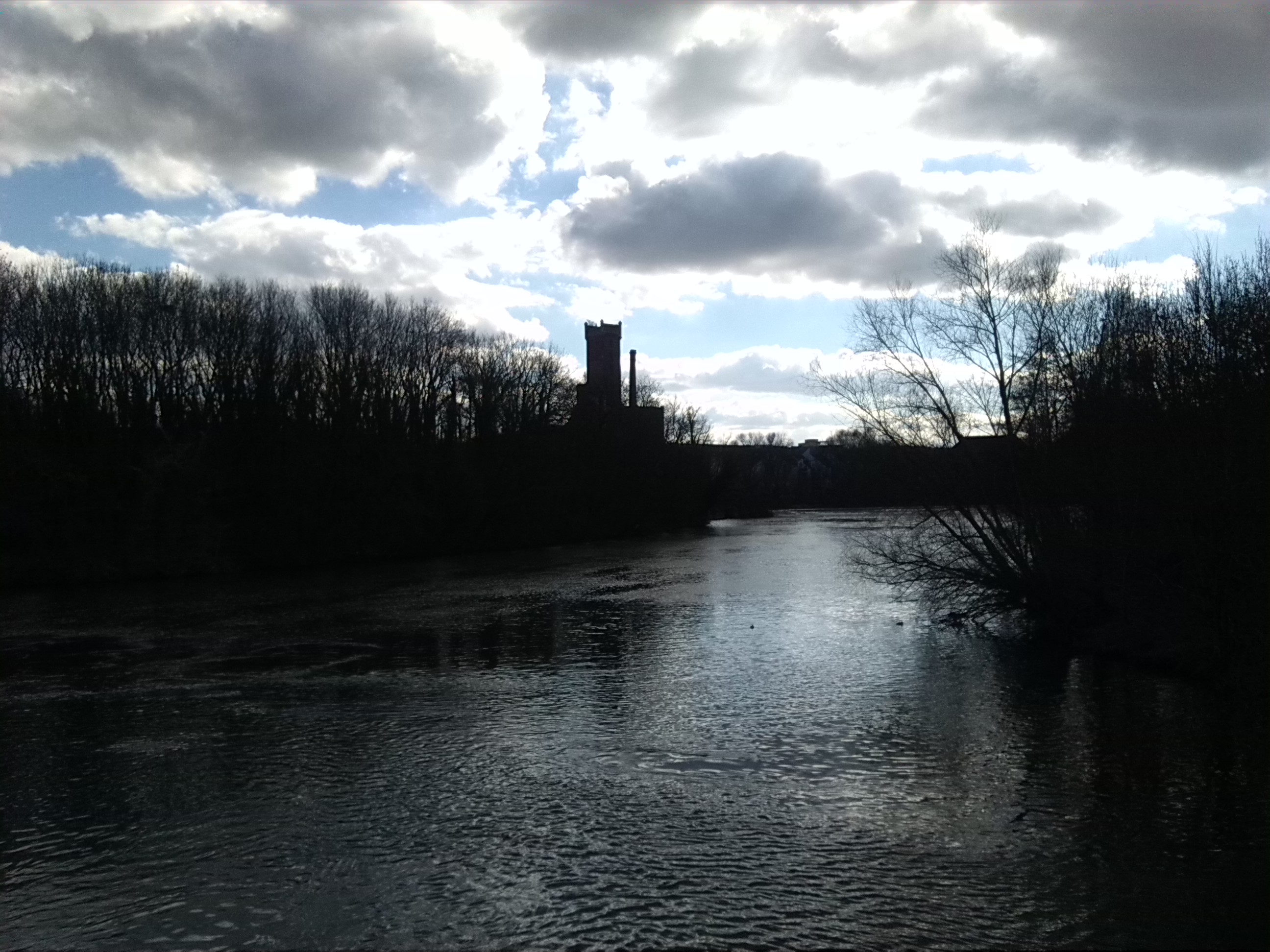 Blick Von Brücke Rabeninsel-Untere Aue Zu Mühle & Mühlwerder (1)