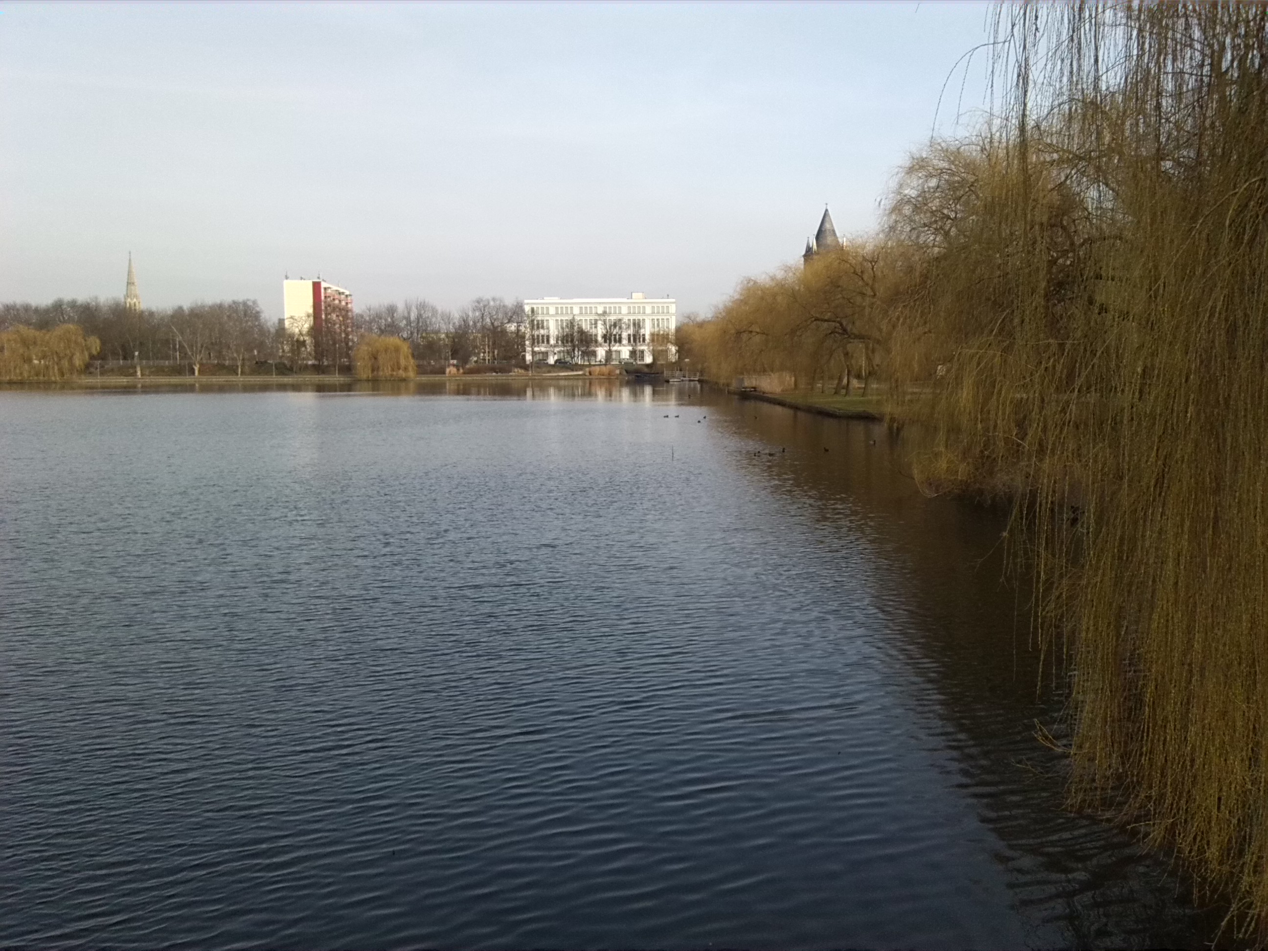 11-Blick Über Vorderer Gotthardteich Zentrum Merseburg & Alter Geiselauslauf Nach Osten