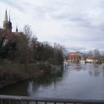 56-Blick Von Neumarktbrücke Zu Schloss Merseburg Saale Meuschaer Mühle