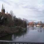 56-Blick Von Neumarktbrücke Zu Schloss Merseburg Saale Meuschaer Mühle
