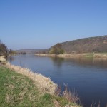 115-Friedeburg Blick Saale Abwärts Von Einmündung Schlenze Aus