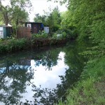 25-Blick Von Mündung Parthe In Weiße Elster Partheaufwärts Mit Gartenanlage Volksgesundung