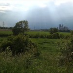 54-Blick Von Saaleradweg Zwischen Nienburg & Bernburg Saaleaufwärts Abschnitt Höhe Latdorf Nach Südwesten Zu Baustelle B6n & Dröbelschen Busch