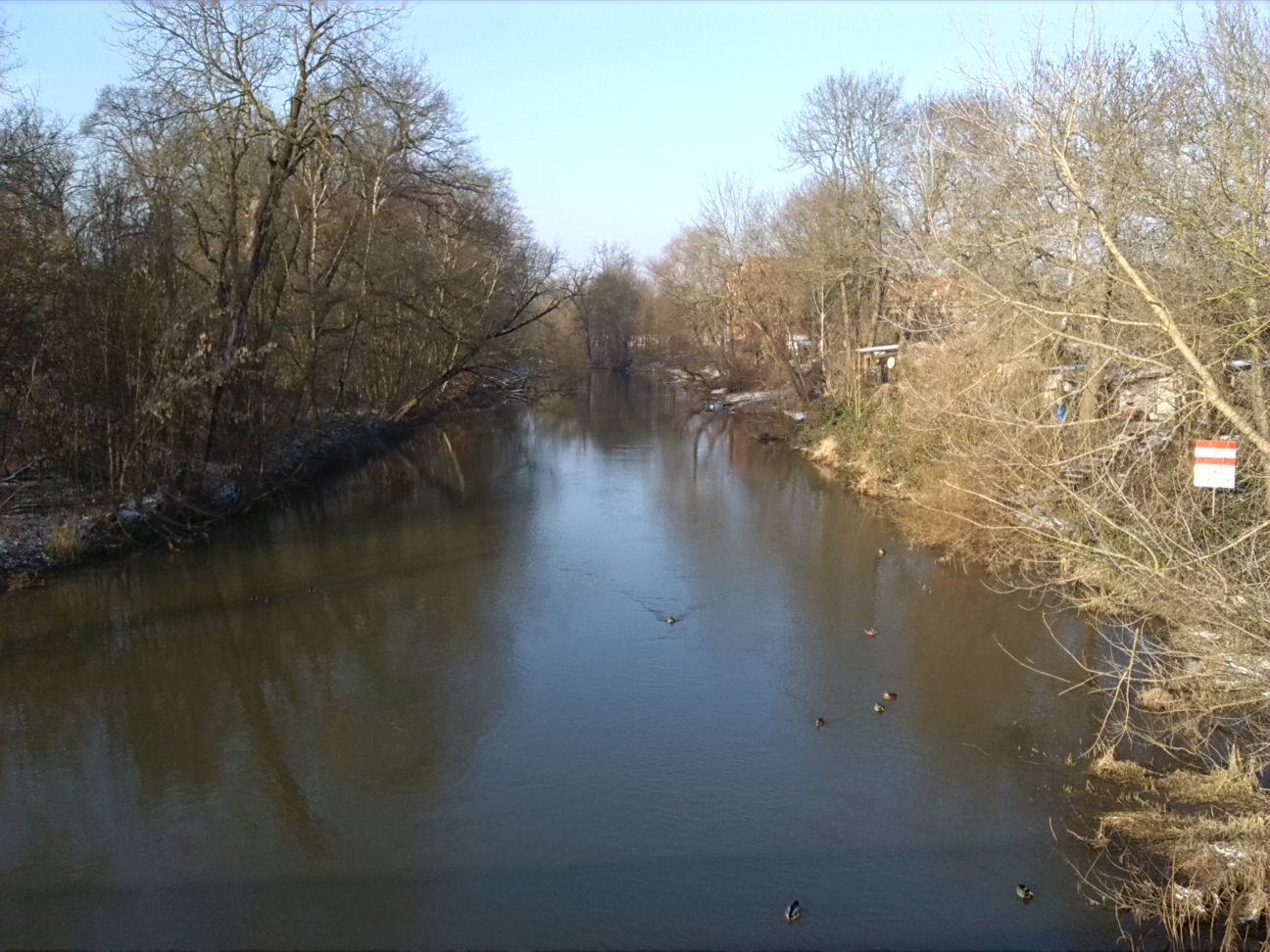 1-Blick Von Merseburger Straße B91 Auf Weiße Elster Nach Westen Flussabwärts (2)