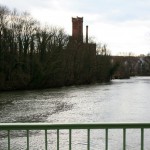 18-Brücke Von Unterer Aue Zu Rabeninsel Blick Nach Südosten Saale Mühlwerder Böllberger Mühle