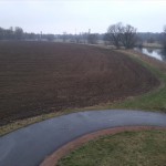 71-Leuna Blick Von Eisenbahnbrücke Nach Süden Zufahrtsstraße Slipanlage & Feld & Göhlitzscher Holz (4)