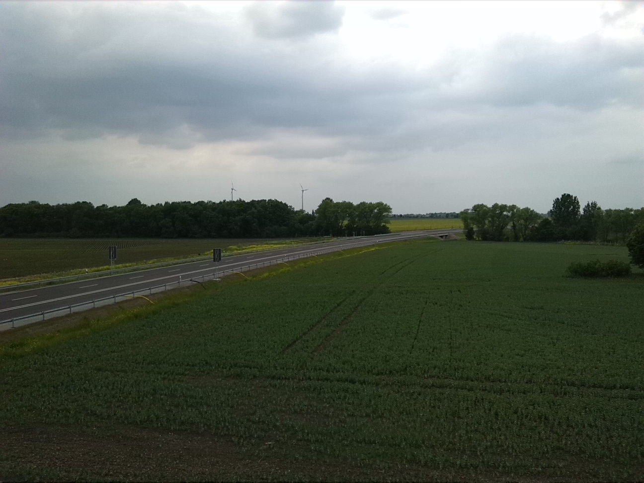 39a-Verbindungsbrücke Über B185 Zwischen Kleinpaschleben & Mölz Blick Zu Ziethe Nach Nordwesten (1)