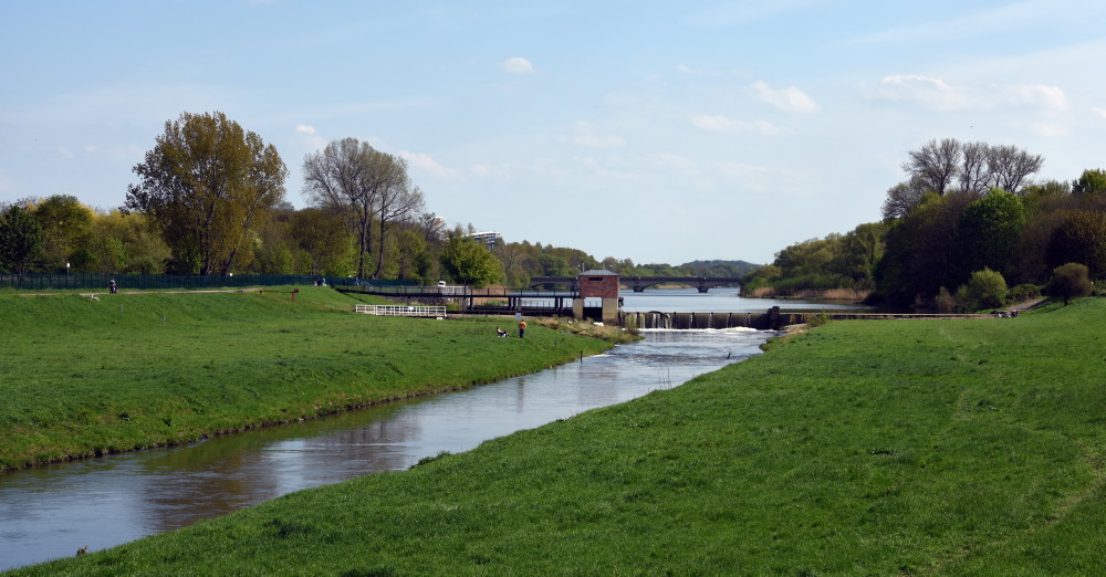 50-Blick Von Heuweg Nach Südosten Zu Auslauf Luppe Aus Elsterbecken
