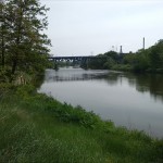 6a-Bernburg Nördöstlich Brücke Annenstraße Blick Von Am Werder Saale Abwärts Nach Nordosten (1)