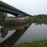 83a-Saaleaue Zwischen Gnölbzig & Könnern & Nelben Eisenbahnbrücke Über Saale Blick Nach Nordosten (2)