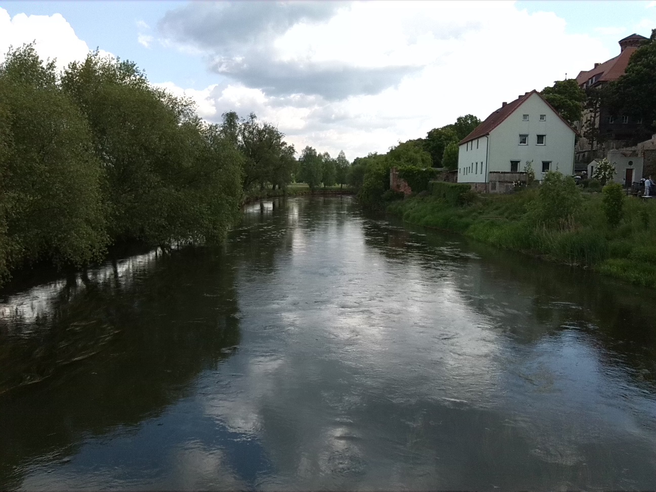 12a-Bodeaue Bei Hohenerxleben Blick Von Brücke Bodeabwärts Nach Südosten