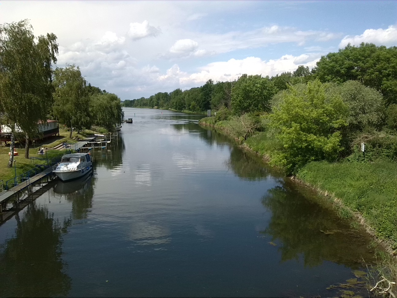 41a-Nienburg Brückenstraße Blick Von Brücke Bodeabwärts Nach Nordwesten Zu Mündung In Saale & Sprohne (1)