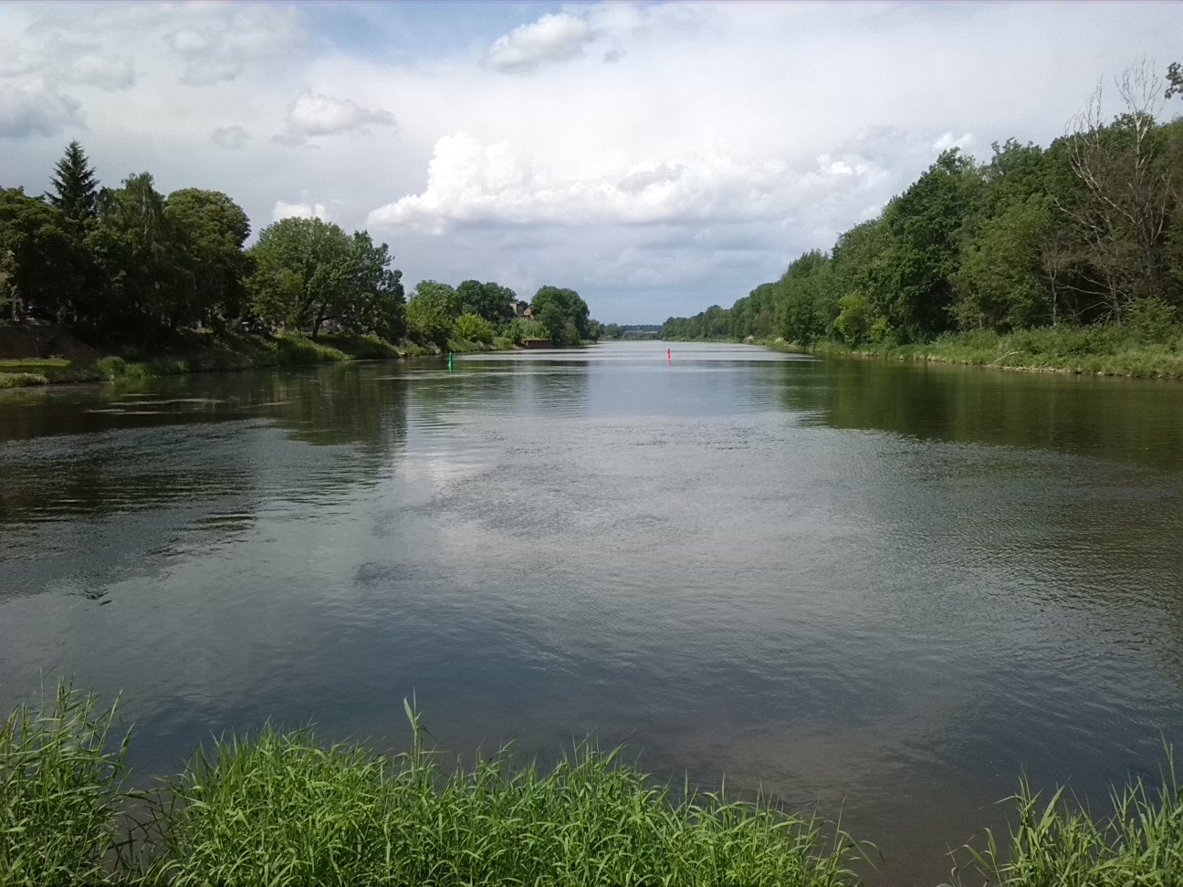 42a-Nienburg Einmündung Bode IN Saale Blick Flussabwärts & Zur Sprohne (2)