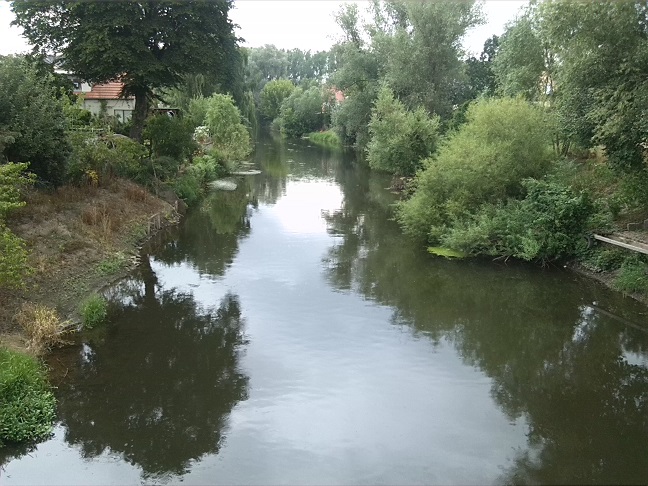 17a-Unseburg Blick Von Brücke Breite Straße Auf Bode Flussaufwärts Nach Norden (1)
