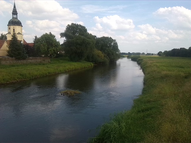 19a-Blick Brücke Schweinitz Schwarze Elster Aufwärts (1)