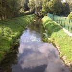 40a-Leipzig-Thekla Brücke An Den Pferdnerkabe ln Blick Auf Parthe Flussabwärts Nach Westen (1)