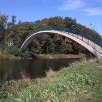 8a-Halle Blick Von Saaleufer Pfarrstraße Nach Norden Auf Forstwerder & Saale & Forstwerderbrücke (2)