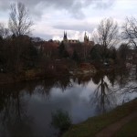 22a-Merseburg Blick Von Brücke Naumburger Straße Nach Nordwesten Über Saale Zu Dom & Schloss (1)