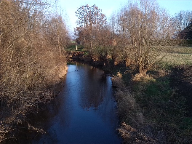 57a-Merseburg Blick Von Wartebrücke Zwischen Am Werder & Trebnitz Auf Alte Saale Flussabwärts Nach Nordwesten (2)