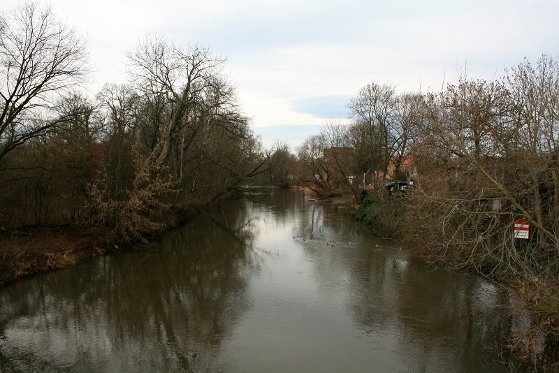 1a-Halle Merseburger Straße B91 Blick Auf Weiße Elster Flussabwärts Nach Nordwesten