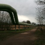 23a-Halle Untere Aue Weg Zwischen Pulverweiden & Rabeninsel Blick Entlang Heizungstrasse In Richtung Nordwesten Nach Halle-Neustadt