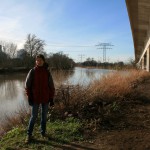 30a-Halle Planena Blick Über Saale Flussabwärts Entlang ICE-Strecke & Zu Kraftwerk Korbetha Nach Südwesten