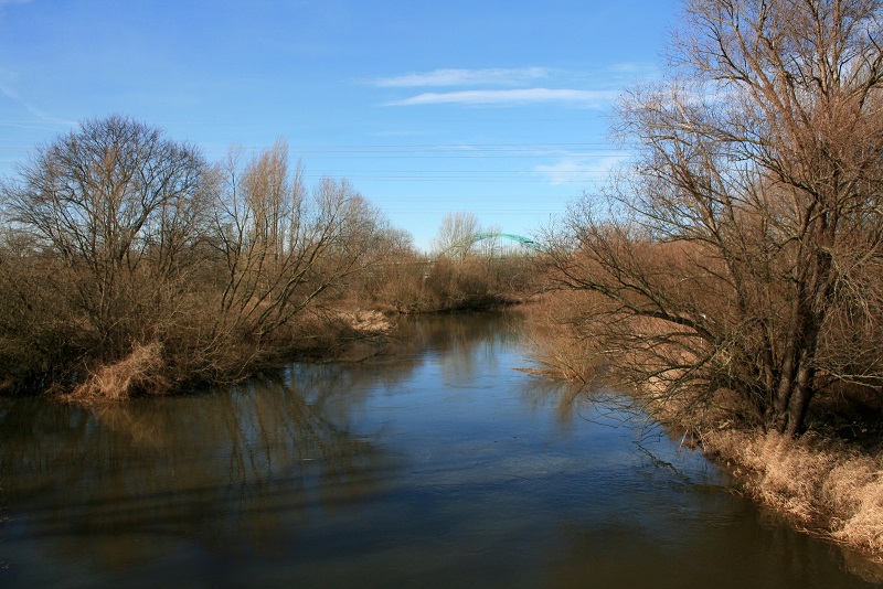 32a-Halle Merseburger Straße B91 Blick Auf Steinlache Flussabwärts Nach Nordwesten