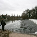 42a-Halle Rabeninsel Südwestspitze Blick Über Saalewehr Nach Süden Nach Wörmlitz