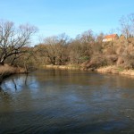 42a-Halle_Saale-Elster-Aue Blick Von Schafbrücke Auf Weiße Elster Flussabwärts Nach Nordwesten