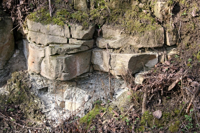 57a-Halle-Weg Zwischen Mündung Weiße Elster In Saale & Röpziger Brücke Blick Nach Norden Zu Buntsandstein