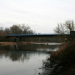 6a-Halle Blick Vom Holzplatz In Richtung Saale & Sandanger & Brücke Mansfelder Straße Nach Norden