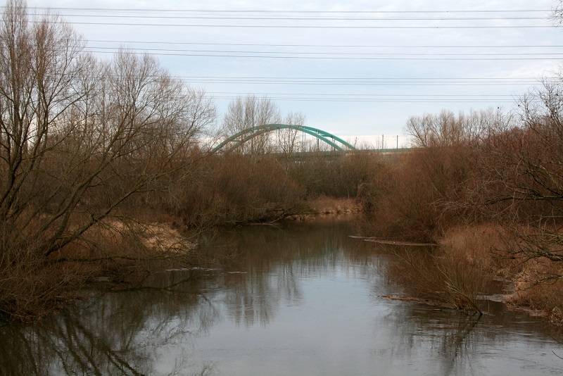 8a-Halle Merseburger Straße B91 Blick Auf Steinlache Flussabwärts Nach Nordwesten