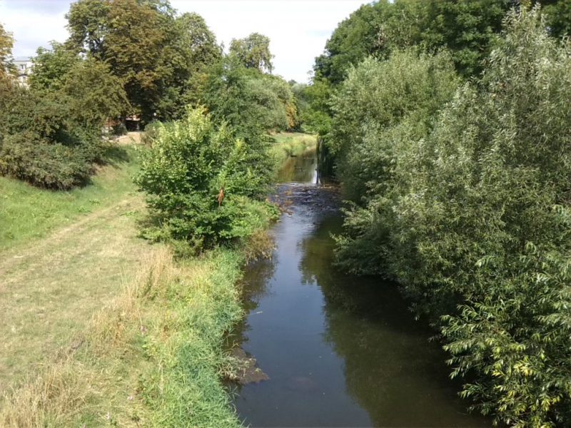 2-Nordhausen Blick Von Bahnhofsbrücke Auf Zorge Flussaufwärts Nach Nordwesten (2)