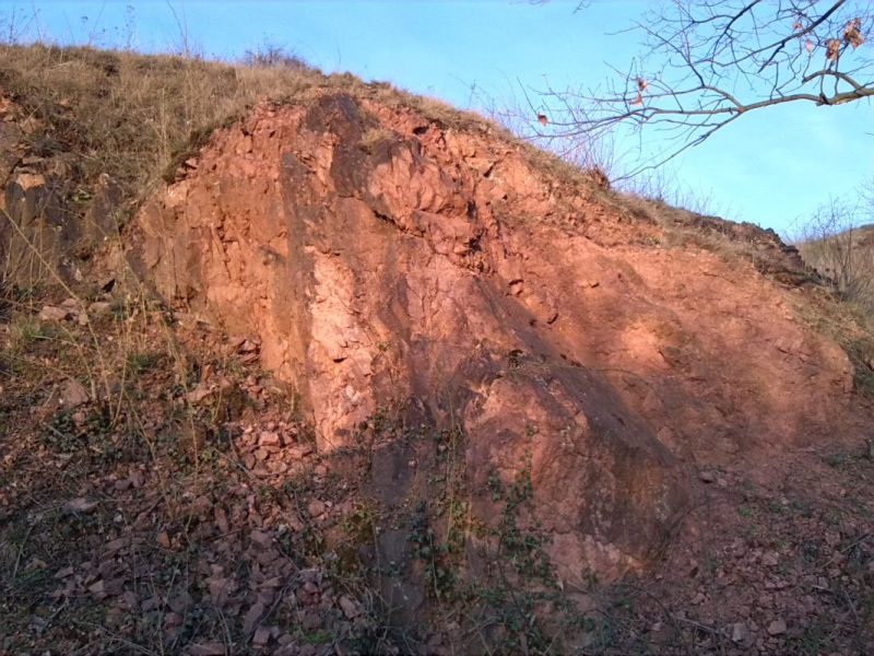 98-Wettin-Löbejün Wettin Mücheln Döblitzer Weg Blick Auf Porphyr Nach Nordosten (2)