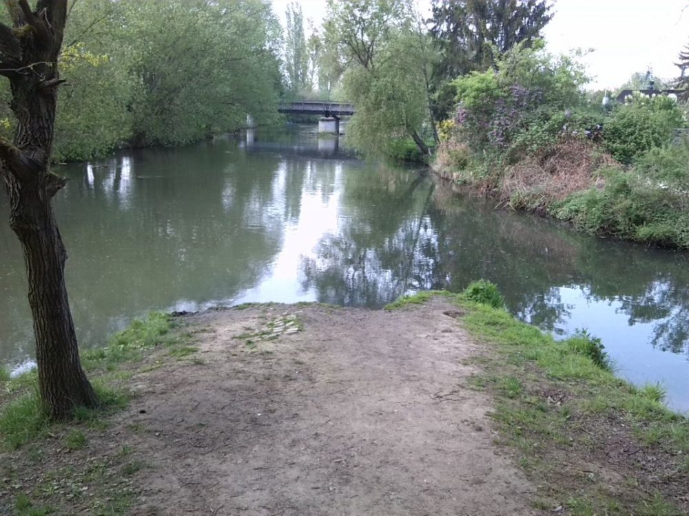 91-Leipzig Rosental Blick Auf Einmündung Parthe In Weiße Elster Flussabwärts Nach Norden (1)