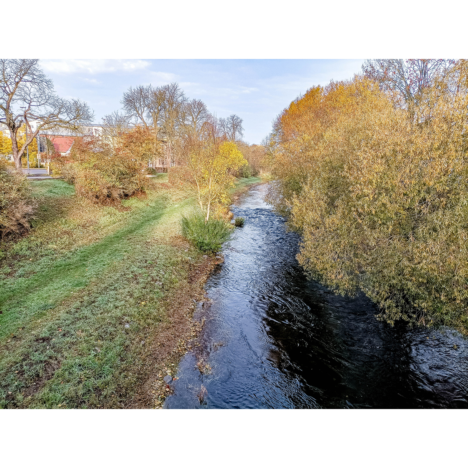 03-Nordhausen-Brücke - Bahnhofstraße - Blick nach Nordwesten auf Zorge gewässeraufwärts