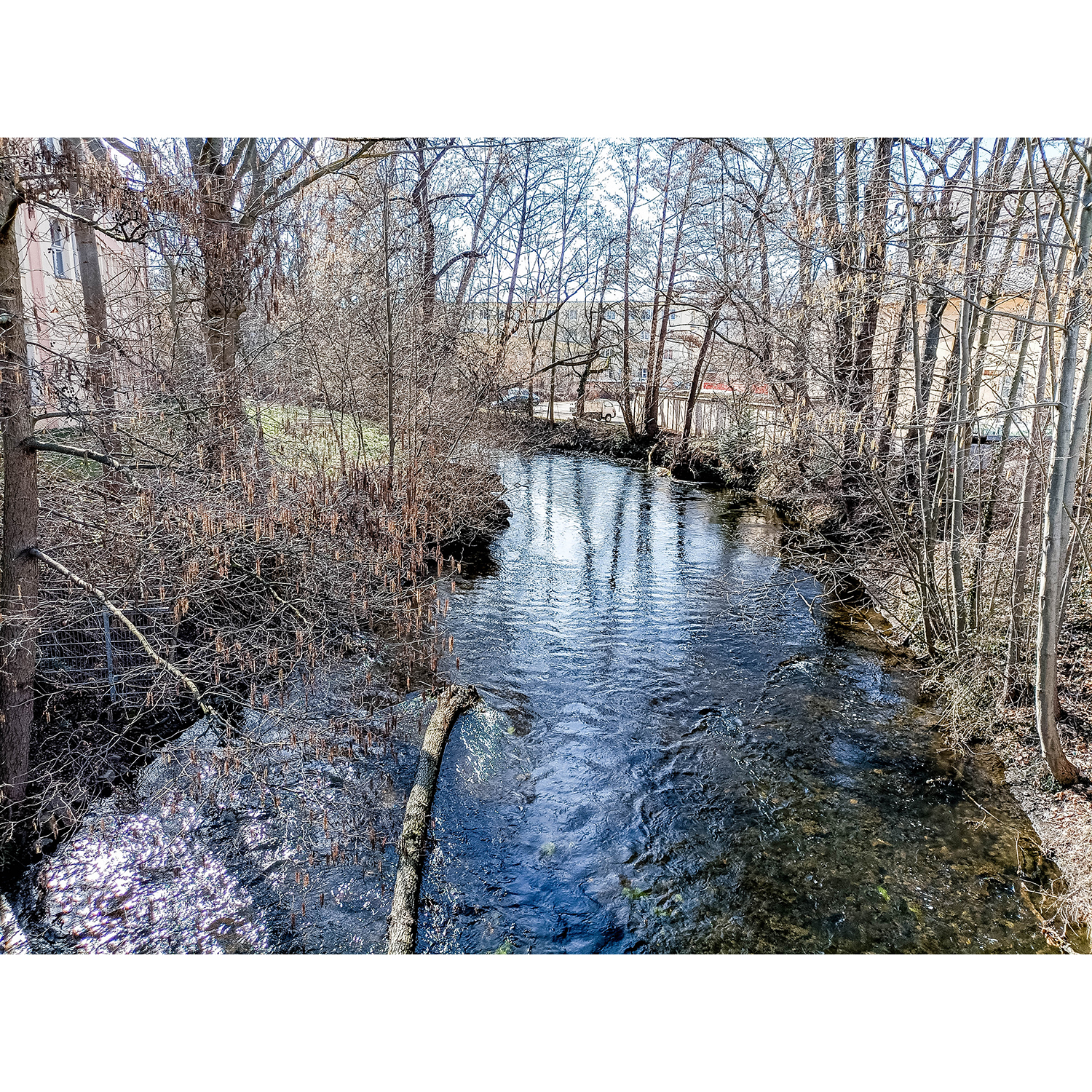 02-Saalfeld-Bahnhofstraße - Blick nach Südwesten auf Lache gewässeraufwärts