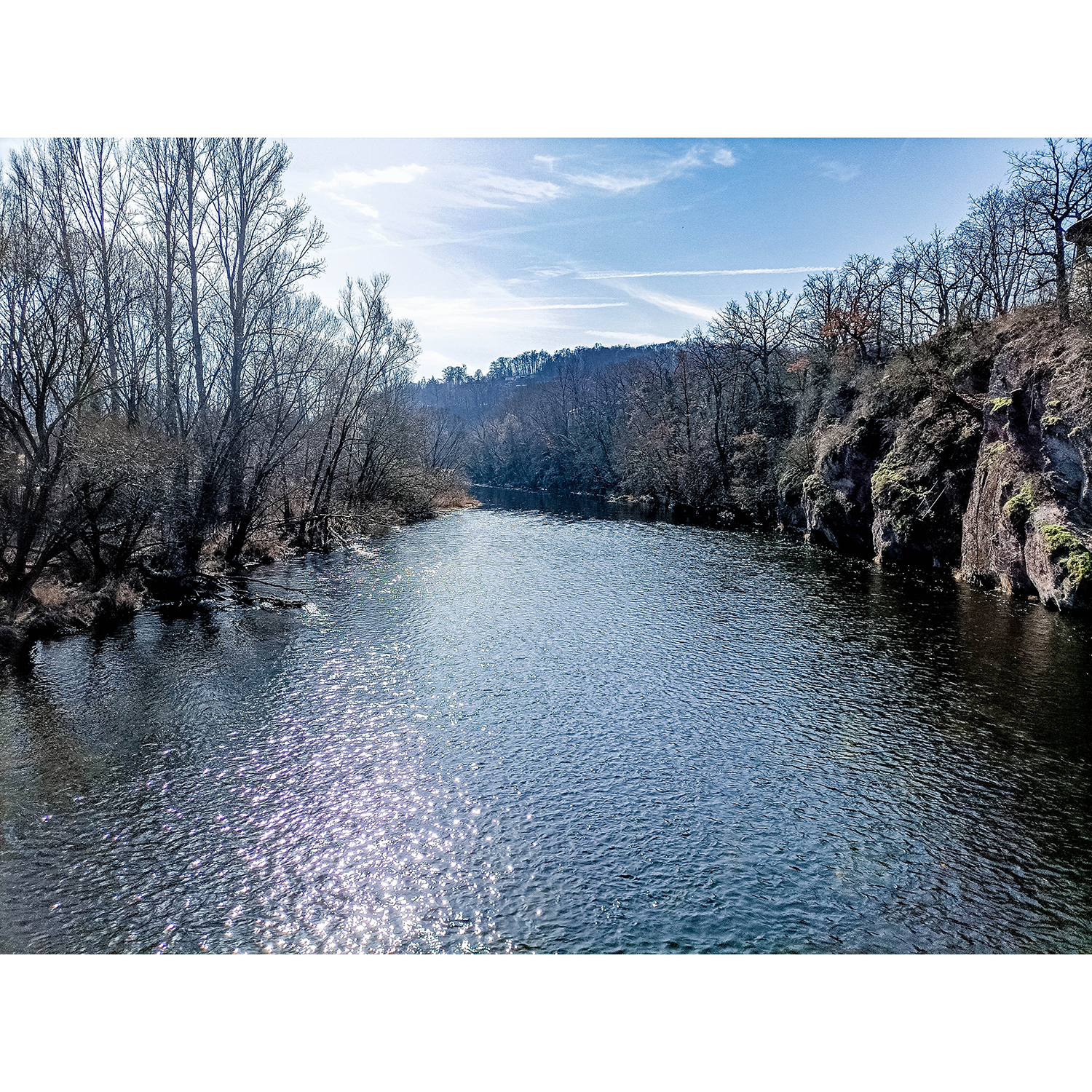 09-Saalfeld-Südstadtbrücke Saalfeld - Blick nach Süden auf B 85 - Kulmbacher Straße & Saale gewässeraufwärts & teilweise auf Turmlaube