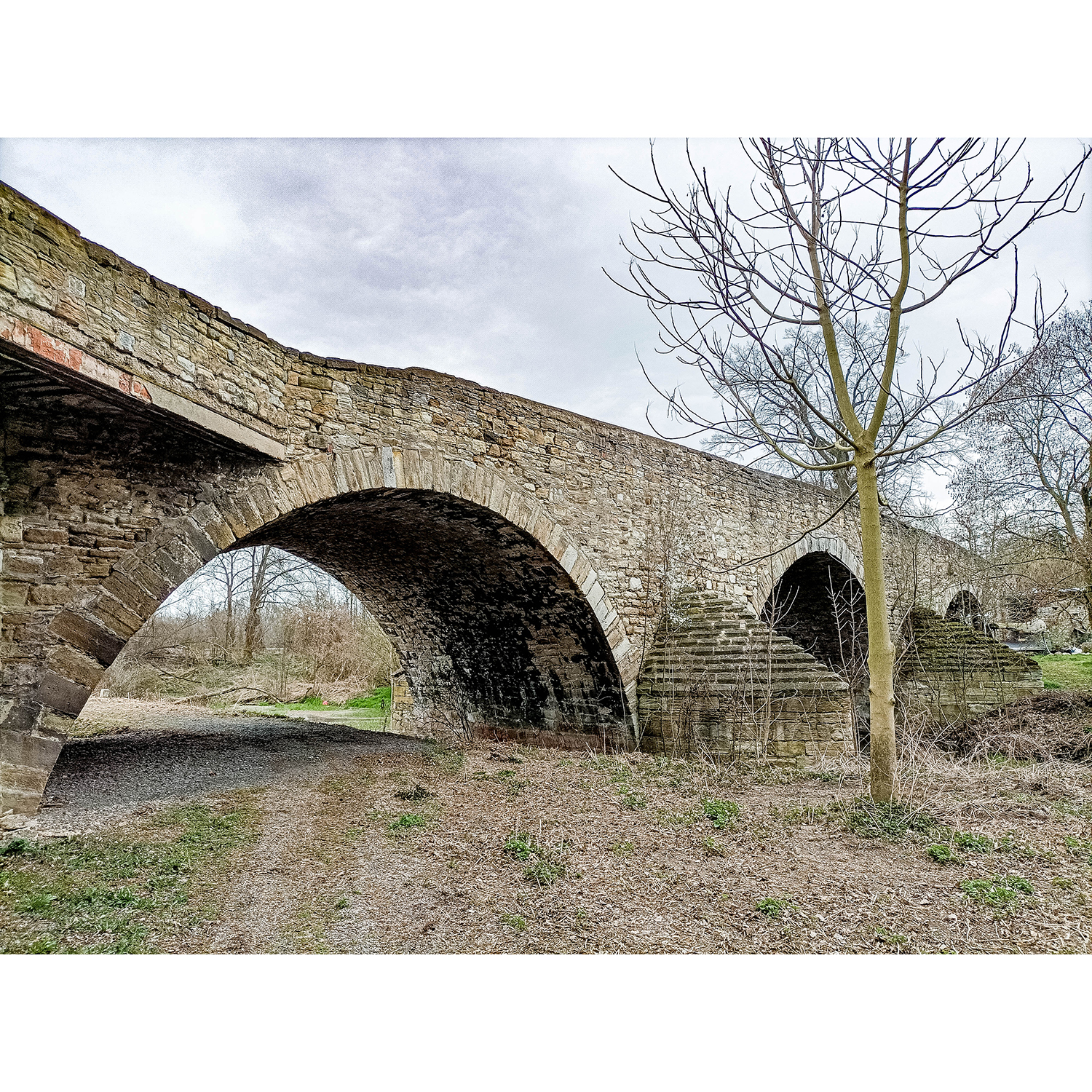 20-Merseburg - Aue Alte Saale - Blick nach Nordosten auf Hohe Brücke