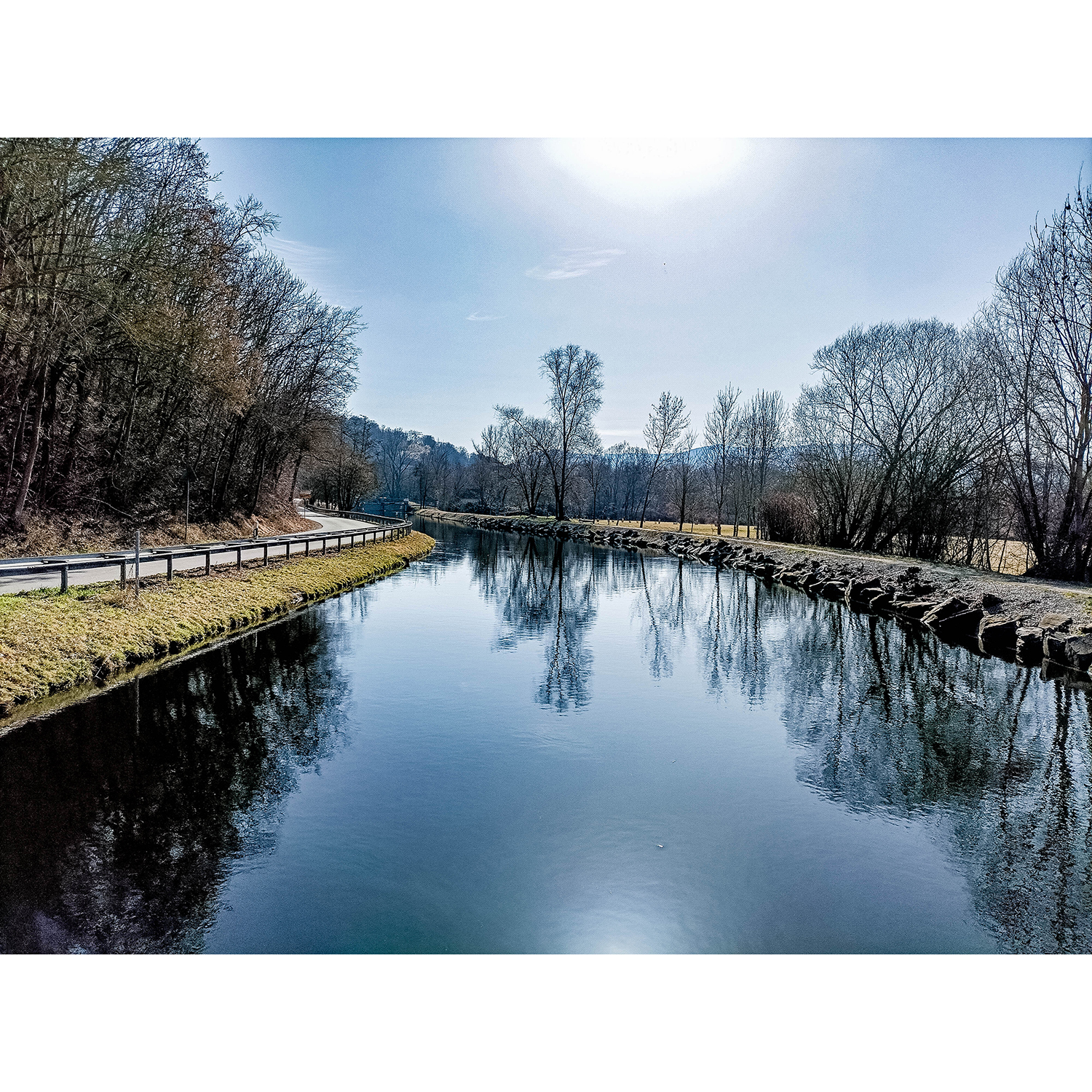 72-Rudolstadt - Brücke zwischen Preilipper Straße & Preilipper Steg - Blick nach Südwesten auf Saale gewässeraufwärts