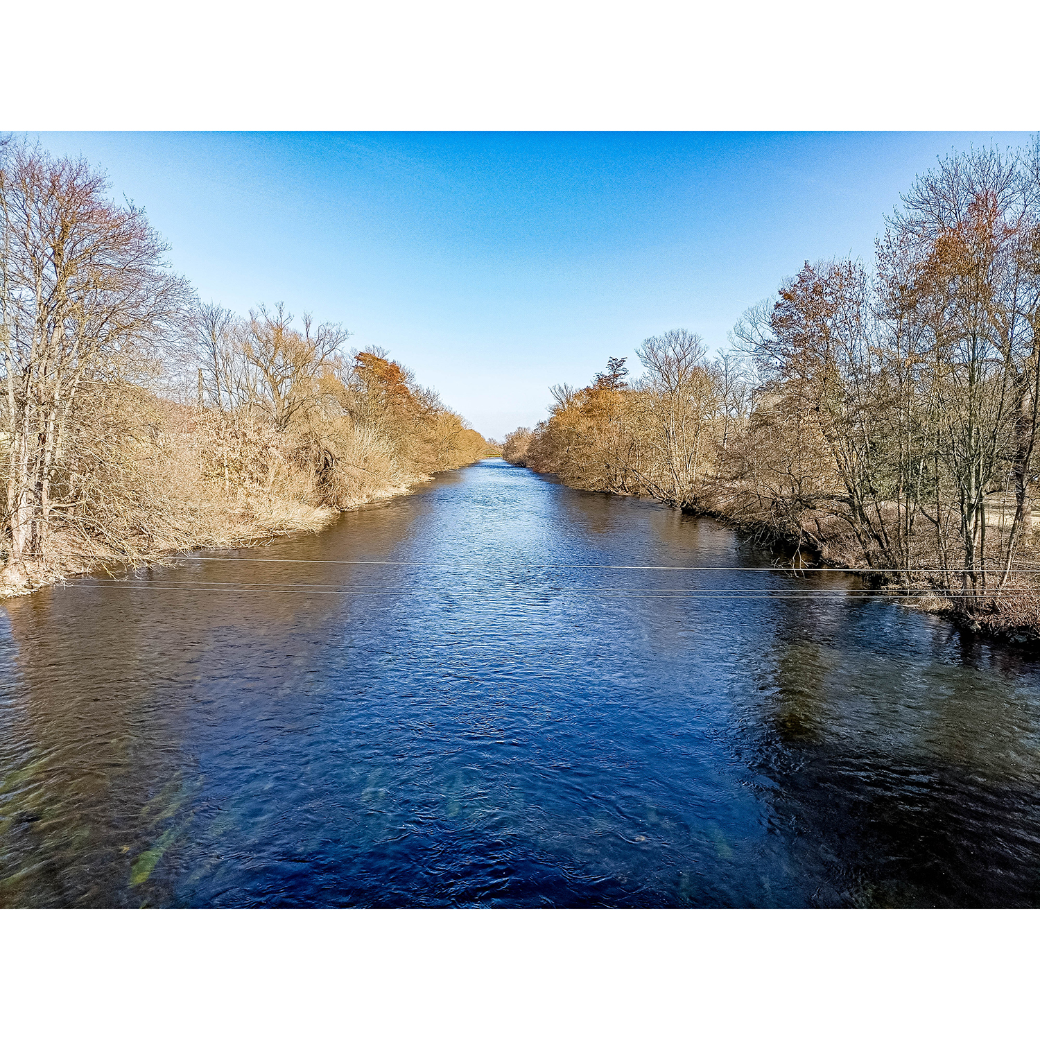 92-Rudolstadt-Elisabethbrücke - Blick nach Nordosten auf Saale gewässerabwärts & Stadtbrücke