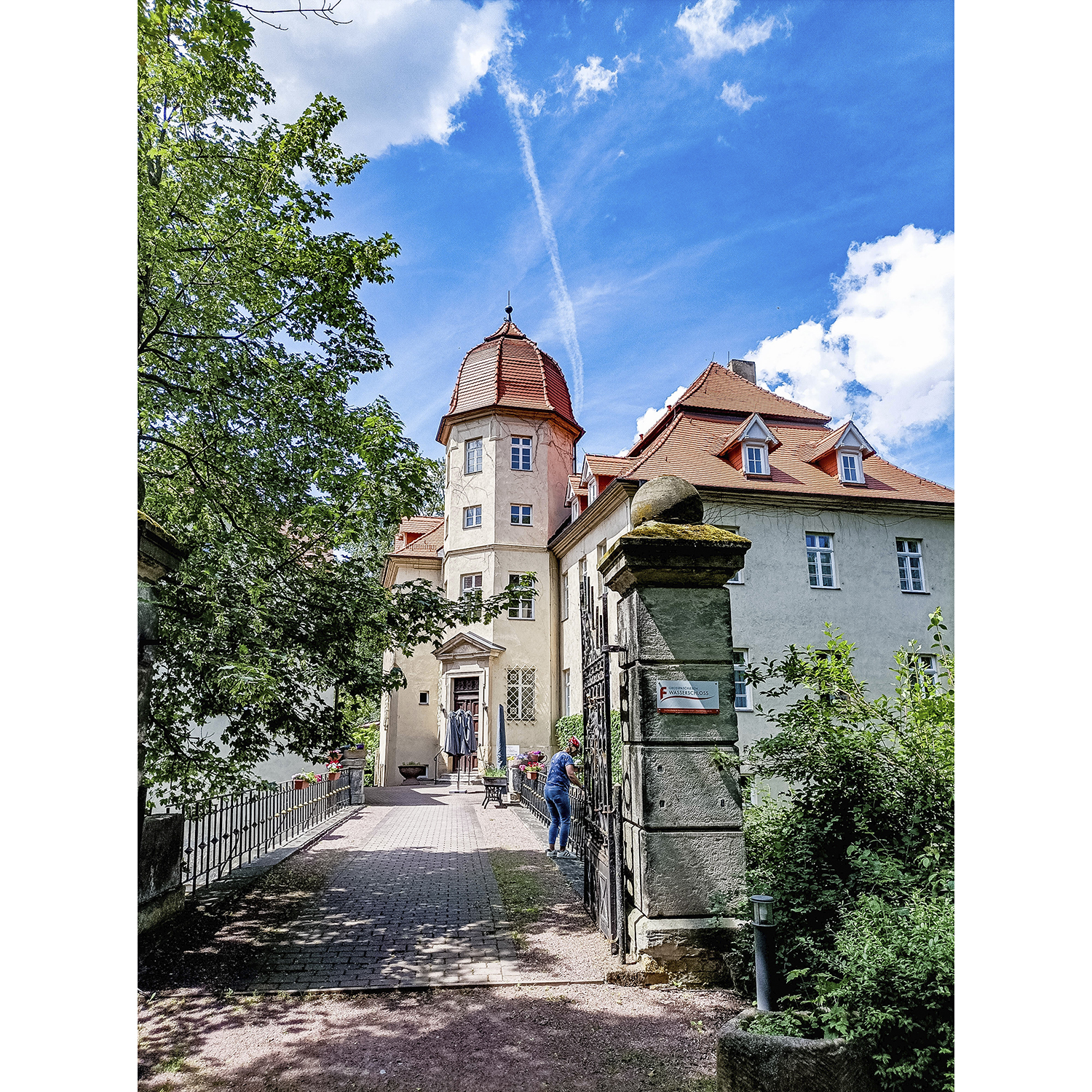 35-Osternienburger Land-Großpaschleben - Park -Blick nach Nordwesten auf Wasserschloss