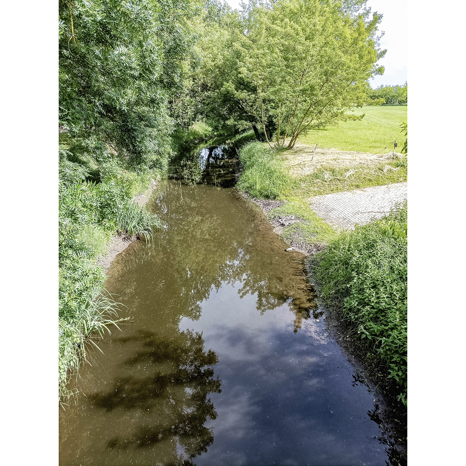 52-Bernburg-Baalberge - Kleinwirschlebener Straße - Blick nach Südosten auf Fuhne gewässeraufwärts